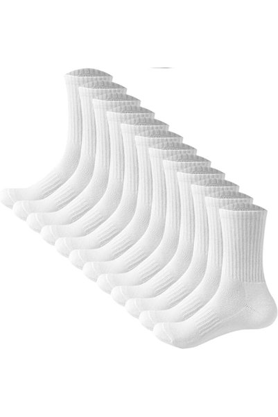Dress Cici Men's Cotton Blend Mid Calf Socks - Crew Ribbed Work Liners for Su...