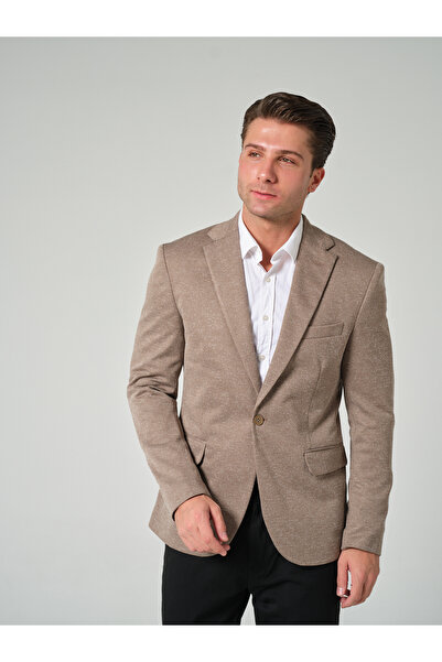 Bonesti Jachetă blazer slim fit pentru bărbați, bej, gri