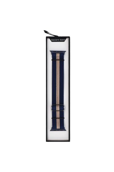 GlacierX Curea nouă din nailon SlideLock, albastru ocean, pentru Apple Watch ...