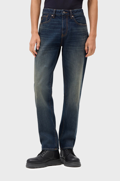 Armani Exchange %100 Pamuk Straight Fit Normal Bel Jeans Erkek KOT PANTOLON X...