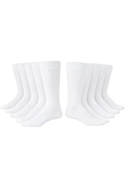 GENERAL Women's Lightweight Crew Socks 5 Pairs - Breathable Cotton Thin Low C...
