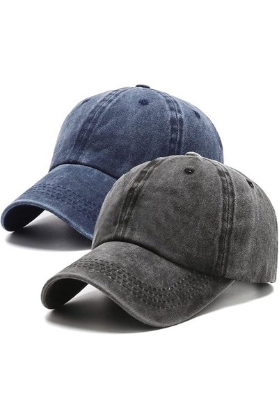 PFFY 1/2 Packs Vintage Washed Distressed Baseball Cap Dad Golf Hat for Men Women