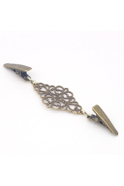 Choice Bronze Retro Sweater Clips Fasteners Flower Pattern Cardigan Dress Shi...