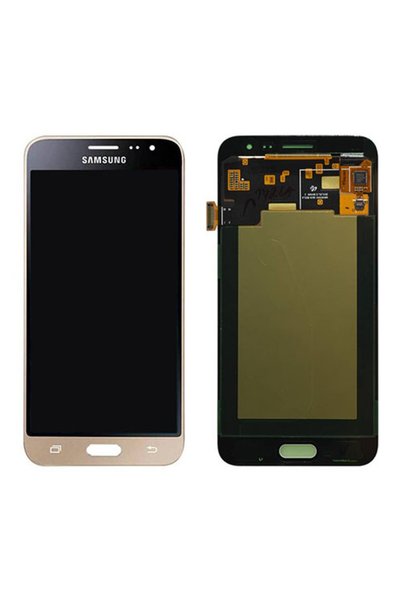 Samsung Γνήσια Οθόνη LCD με Μηχανισμό Αφής Galaxy J3 (2016) SM-J320F Χρυσαφί ...
