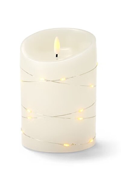 Tchibo LED Real Wax Candle With Micro Light Chain, Off White
