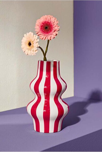 Tchibo Stripe Decorative Vase, Multicolor
