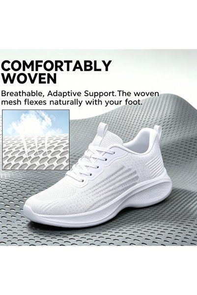 SOSENFER Women's Walking Shoes, Lightweight Breathable Fitness Jogging Sneakers