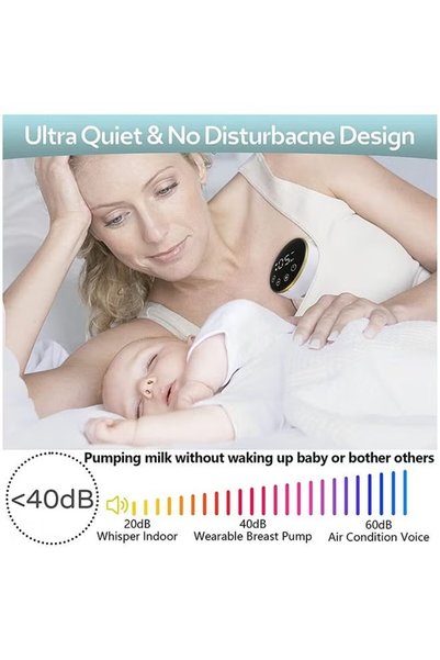 Generic Brand Wearable Breast Pump Hands Free of Longer Battery Life & LED Display, Portable Electric Breast Pump with 3 Modes & 9 Levels & Low Noise