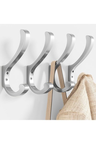 Arabest Silver Coat Hooks Wall Mount - Wall Hooks For Hanging Heavy Duty (30L...