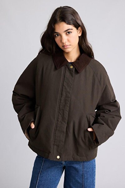 DeFacto Velvet Shirt Collar Cotton Coat (26 Au)