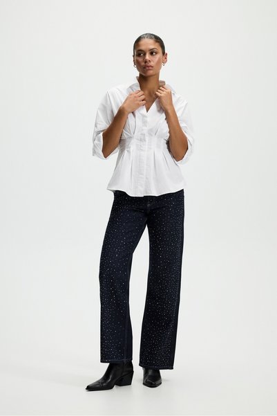 LEFTIES KADIN Geniş paça strass jean