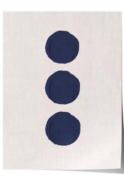 Postifull Poster fără ramă cu cercuri abstracte albastre, nr. 160496