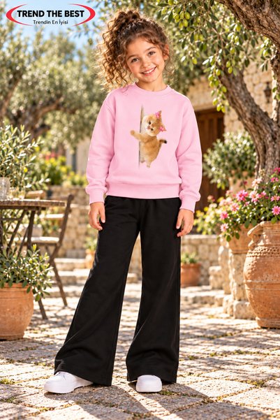TREND THE BEST Trendin En İyisi Winter, Spring, and Autumn Girls' Black Spani...