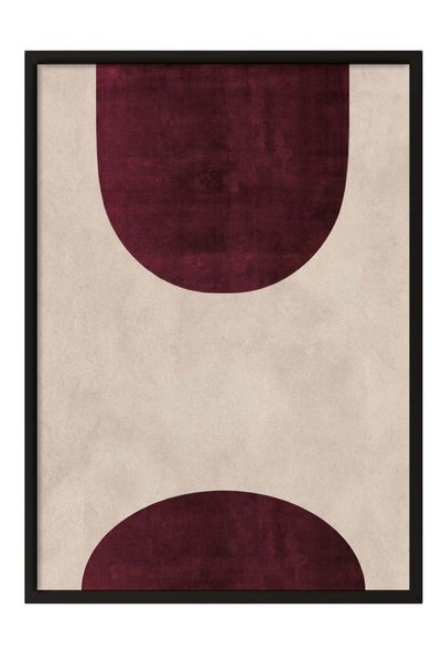 Postifull Soyut Geometrik Şekiller Poster – Siyah Çerçeveli Tablo NO:160502