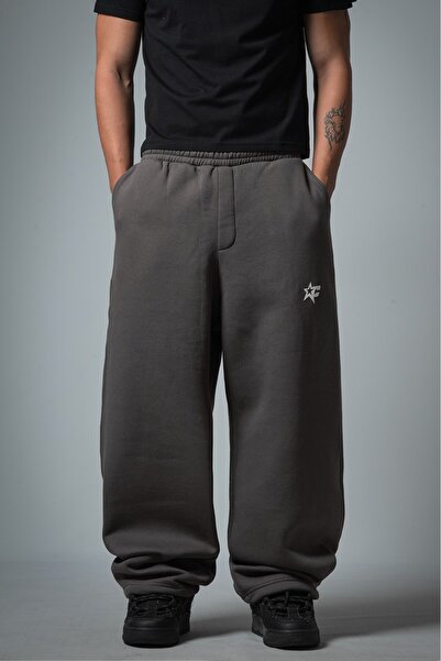 Crupt Studio White Nova Stoperli Balon Fit Antrasit Erkek Sweatpant Eşofman Altı