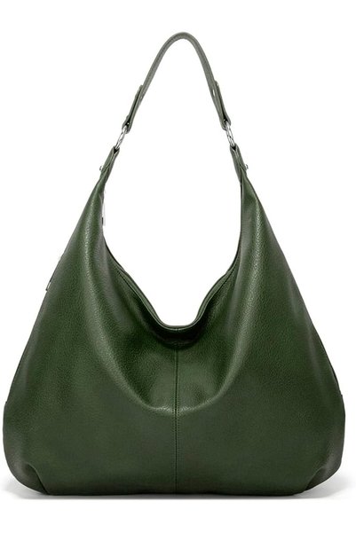 GENERAL Hobo Bags for Women Soft PU Leather Slouchy Bag Shoulder Purse with Z...