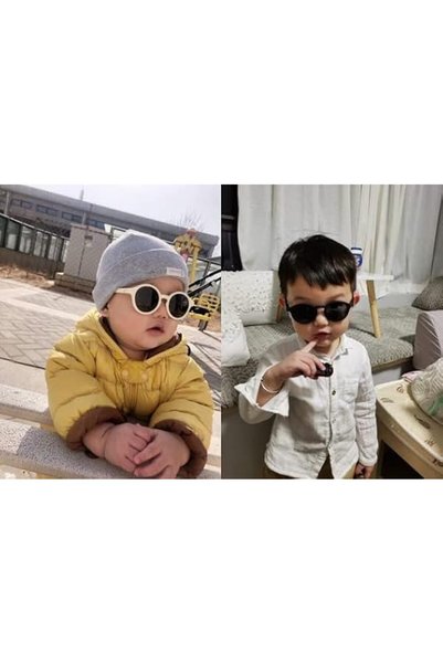 SWIUKPHE Polarized Baby Sunglasses, Adjustable Soft Strap, UV400 Protection Lenses, Outdoor Play for Infants,