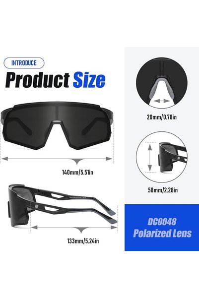 DUCOO DUCO Polarized Sunglasses for Men 100% UV400 Protection Metal Frame Driving Men's Sun Glasses
