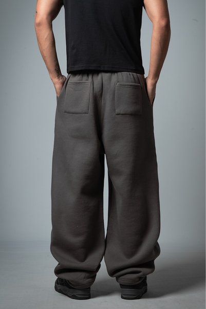 Crupt Studio White Nova Stoperli Balon Fit Antrasit Erkek Sweatpant Eşofman Altı
