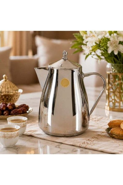 Bister إبريق قهوة سعة 2 لتر فضي - إبريق حليب من الفولاذ المقاوم للصدأ