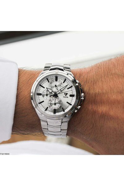Fiesta Fs019844 Men's Wristwatch with Steel Strap