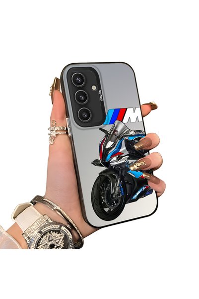 Hontinga حافظة هاتف سيليكون متوافقة مع سامسونج جالاكسي S25، غطاء خلفي صلب بنمط BMW للزوجين