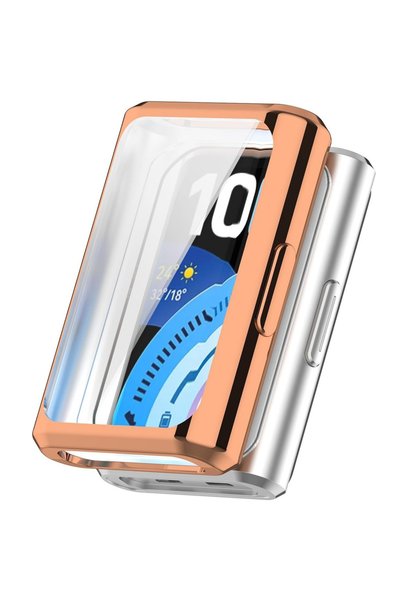 XGSM Carcasă 2-în-1 cu protecție pentru ecran pentru Huawei Band 11 Pro, Auri...