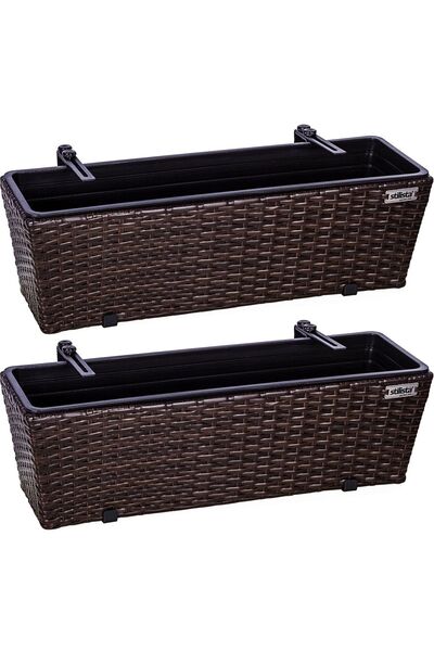 STILISTA Set of 2 flower pots, brown