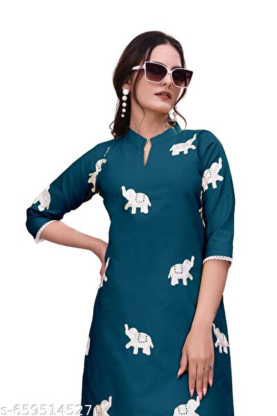 Generic Brand Stylish Kurti with Embroidery Work, Woman Kurti