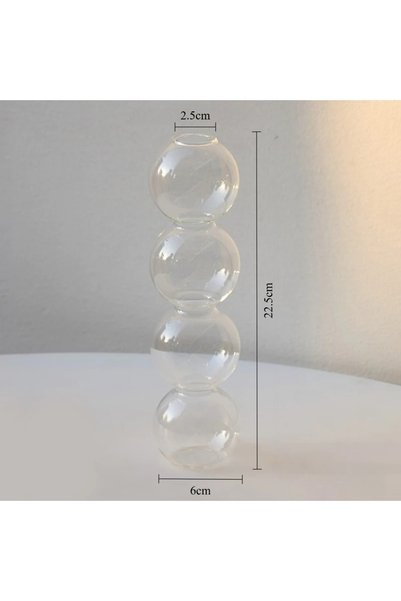 Choice Transparent-L Nordic Colorful Glass Vase Hydroponic Flower Plant Arran...
