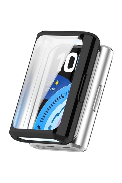 XGSM Carcasă 2 în 1 cu protecție pentru ecran pentru Huawei Band 11 Pro, Negru