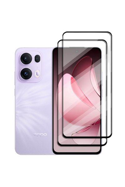 XGSM 2x Sticlă securizată 3D pentru Oppo Reno 13 Pro, Ramă neagră