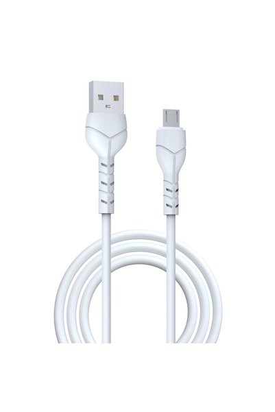 Devia Cablu Kintone Ec144 USB - Microusb 1,0 M 2,1A Alb