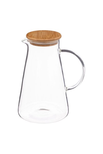 SG Glass Pitcher W/Bamboo Lid (1.5 L)