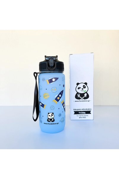 Pandaboo Μπουκάλια Νερού Tritan 600ml – Ανθεκτικά & Ασφαλή για Παιδιά - Space