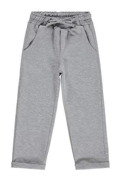 Civil Boys 261043-2 Tie-Front Sweatpants for Ages 6-9 - Gray