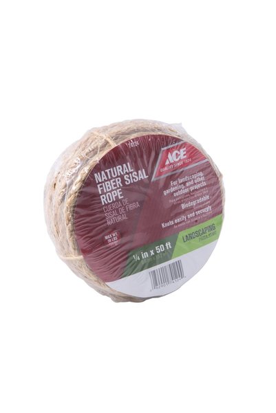 ACE Natural Fiber Sisal Rope (0.6 cm x 15.2 m, Sold Per Meter)