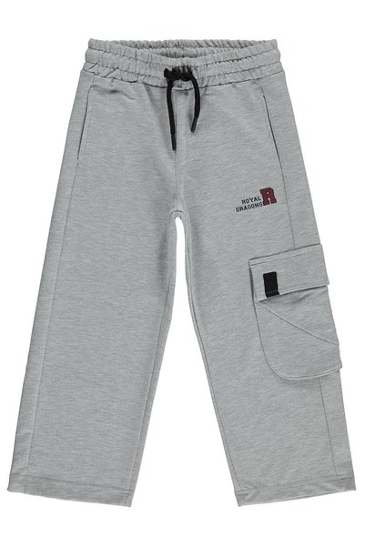 Civil Boys Cargo Pocket Sweatpants for 6-9 Years Old - Gray