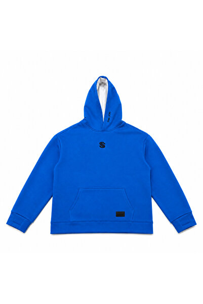 Generic Brand Hoodie Double Cap Blue the Lion