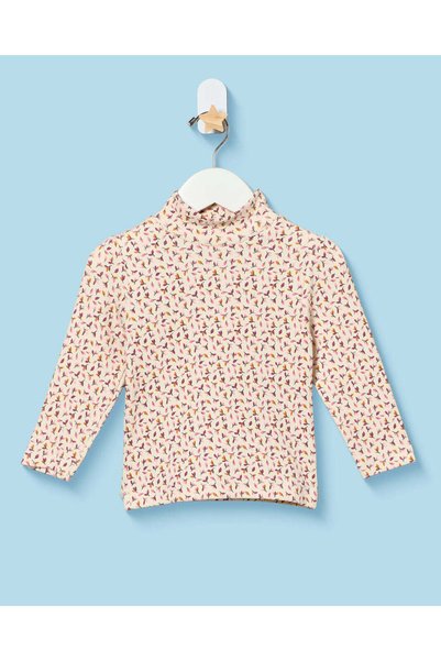 REDTAG Infant Girls Pink Floral T Shirt