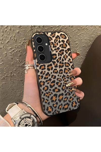 CASEVIBE Samsung Galaxy S24 FE Uyumlu Şık Leopar Desenli Sağlam Koruyucu Tele...