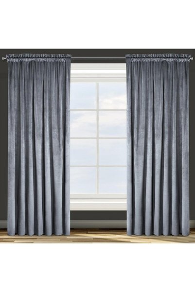 Design 91 Draperie Design 91, velur, grafit, 135x270cm