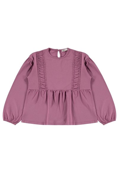 Civil Girls Ruffle Detailed Sweatshirt for 10-13 Years Old - Lilac
