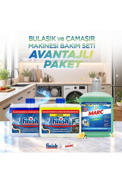 Finish & Marc Bulaşık ve Çamaşır Makinesi Bakım Seti