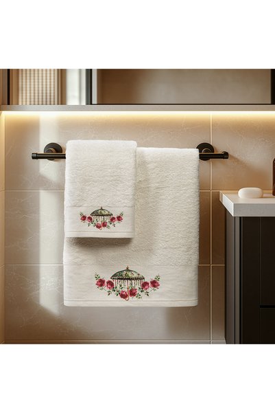 Beauty Home Σετ πετσετών 3 τεμαχίων με καλλιτεχνικό σχέδιο 3550 (30x50+50x90+...