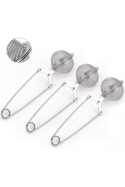 JEXCULL Snap Ball Tea Strainer, 3 Pack Premium Stainless Steel Tea Infuser wi...