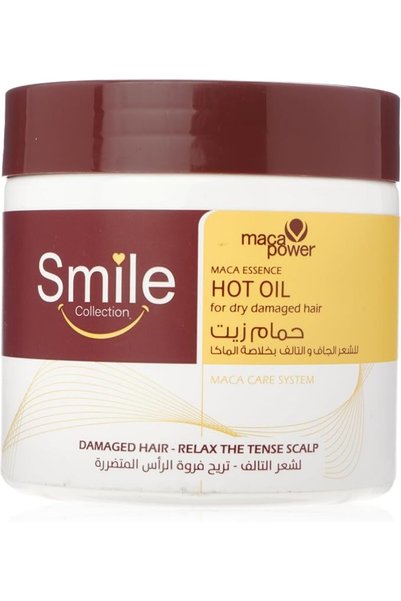 SMILE مجموعة مسحوق الماكا مع الزيت الساخن 500 مل