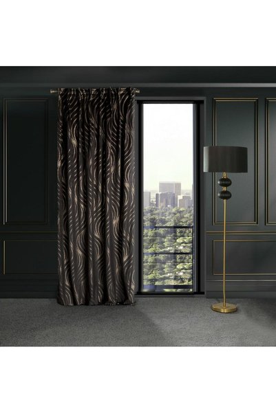 Eurofirany Perdea VICTORIA3A 140x270 negru/champagne