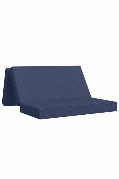 vidaxl Canapea Pat Pliabilă 120 x 67 x 45 cm albastru