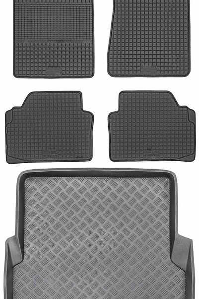 Max-Dywanik BMW 3 E46 Sedan din 1998-2005 SET - covorașe auto din cauciuc + c...